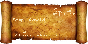 Szapu Arnold névjegykártya