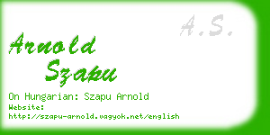 arnold szapu business card